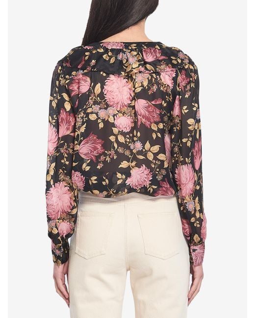 Chloé Red Ruffled Blouse