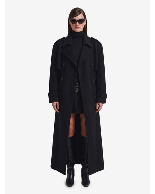 Frankie Shop Blue Nikola Padded Trench Coat