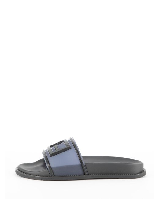 Fendi Slide Baguette Sandals in Black for Men | Lyst