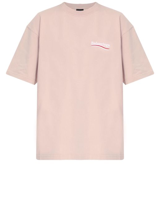 Balenciaga Pink Political Campaign Oversized T-Shirt