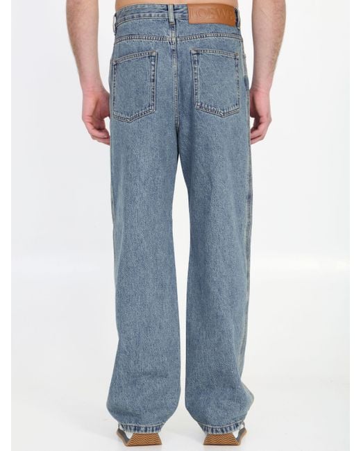 Loewe Anagram Jeans in Blue for Men | Lyst