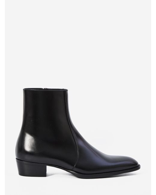 Saint Laurent Black Roman Boots for men