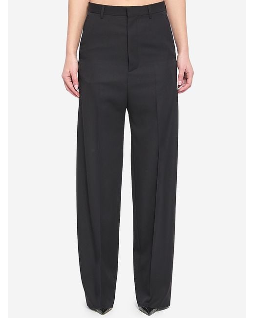 Balenciaga Black Tailored Wool Trousers