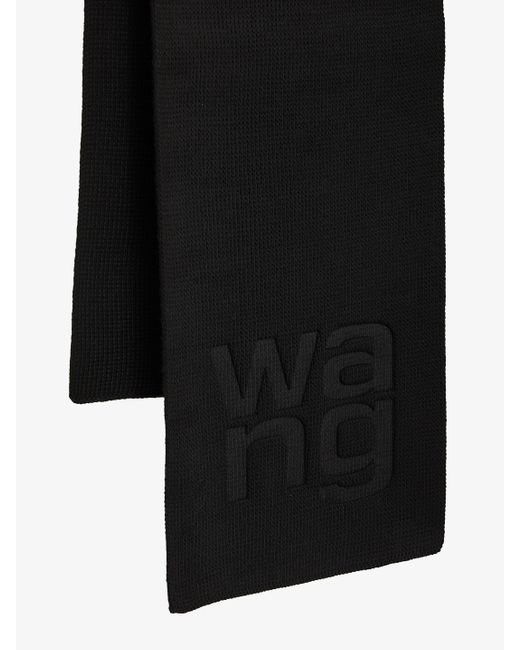 Sciarpa Con Logo di Alexander Wang in Black