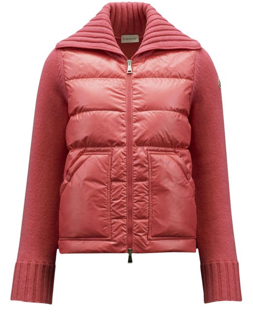 Moncler Red Padded Cardigan