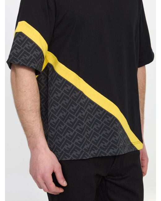 Fendi Jersey T-shirt in Yellow for Men | Lyst
