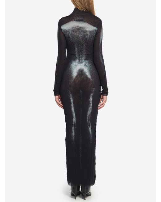 Abito Lungo Body Dust di Jean Paul Gaultier in Black