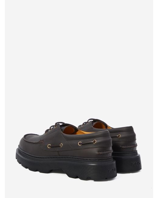 Tod's White Tank Tread Boat Loafer for men