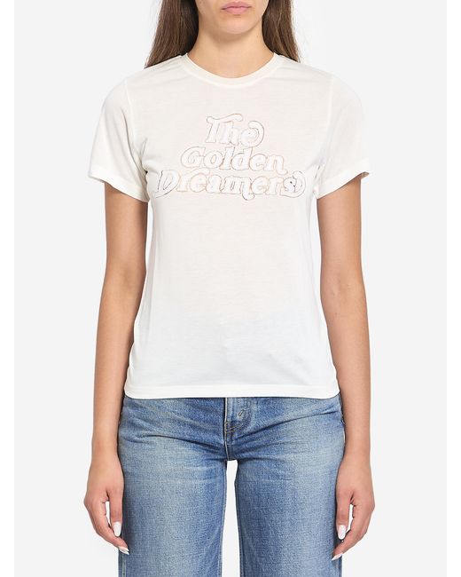 Golden Goose Deluxe Brand White Logo T-Shirt