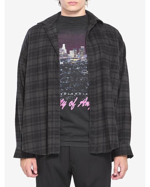Balenciaga Black Layeredeffect Shirt for men