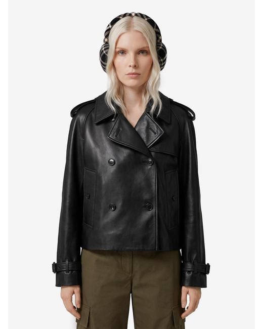 Burberry Black Mayfair Short Trench Coat