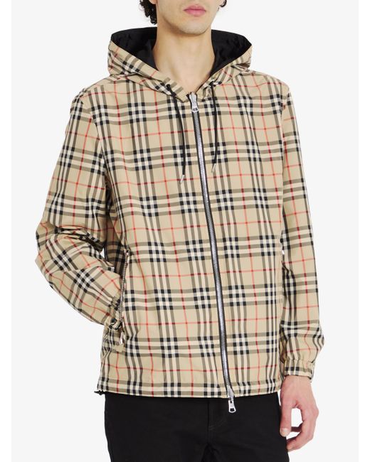 Burberry Brown Check Reversible Jacket for men