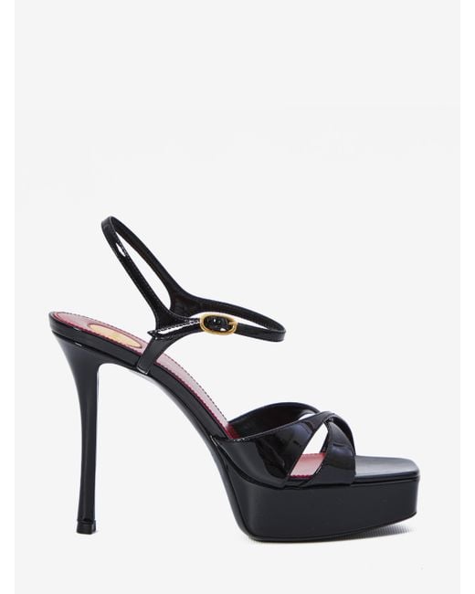 Saint Laurent White Leather Sandals