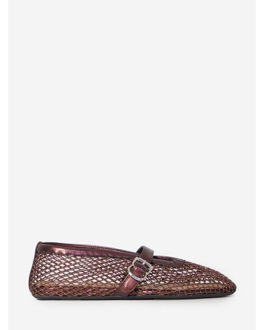 Alaïa Brown Mesh Ballerinas
