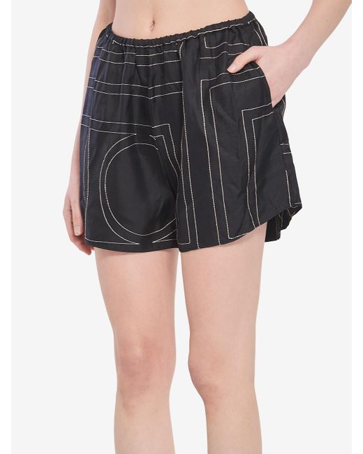 Shorts Monogram di Totême  in Black
