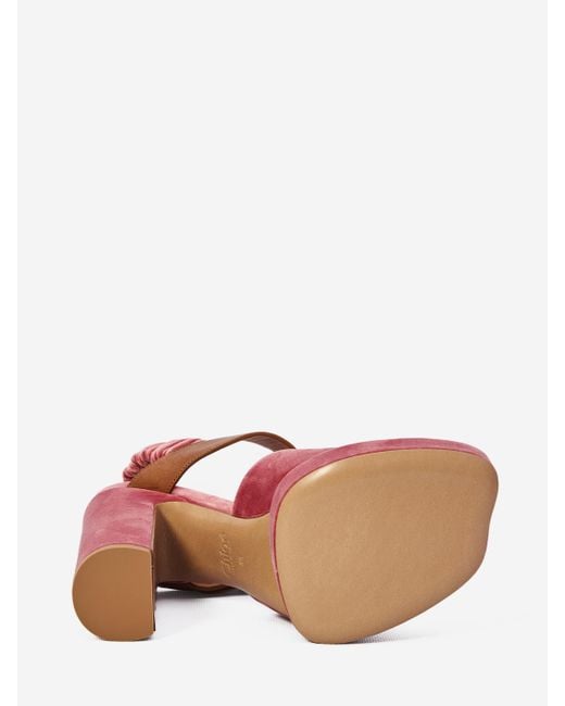 Chloé Pink Aria Sandals