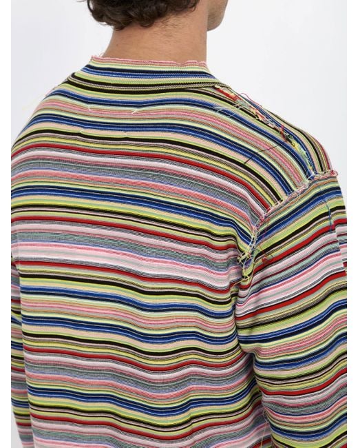 Maison Margiela Gray Striped Top for men