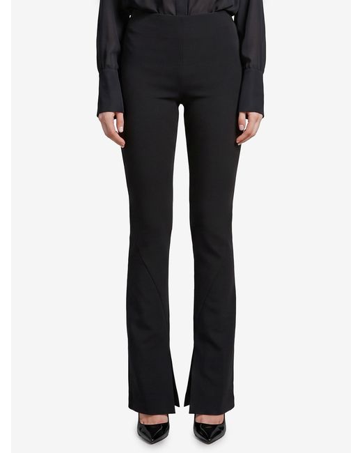 FEDERICA TOSI Black Cady Trousers With Slit