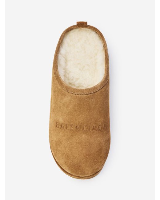 Balenciaga Brown Alaska Soft Platform Sabots