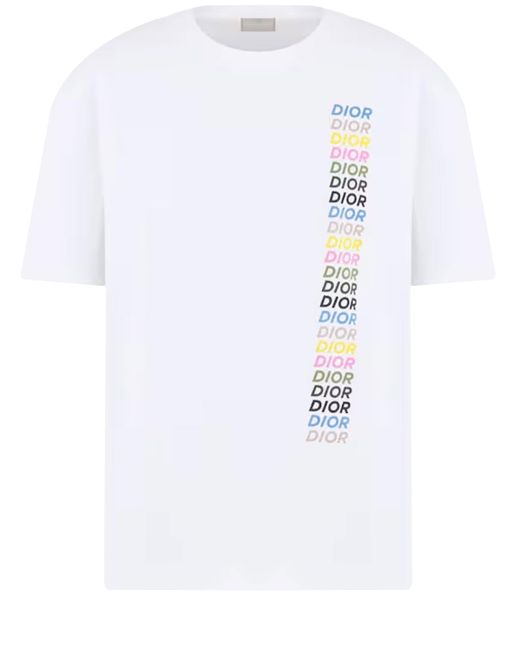 Dior White Dior Multi Tshirt for men