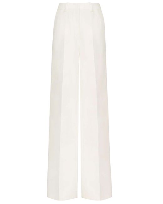 Valentino Garavani White Crepe Couture Trousers