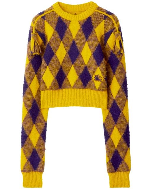 Pullover di Burberry in Yellow