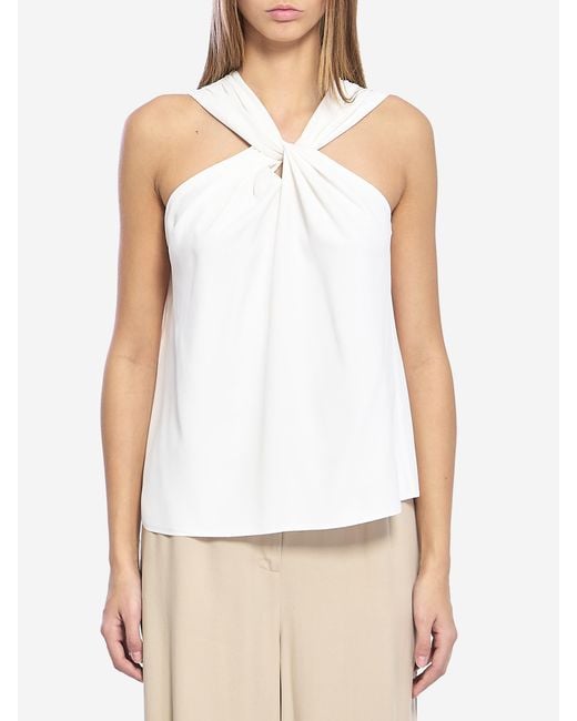 FEDERICA TOSI White Crossed Knot Top