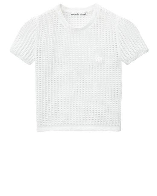 Alexander Wang White Crochet Tshirt