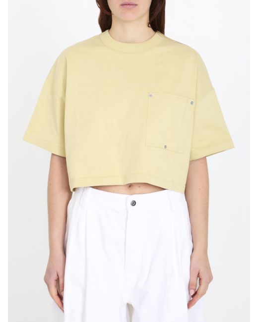 T-shirt in cotone di Bottega Veneta in Yellow