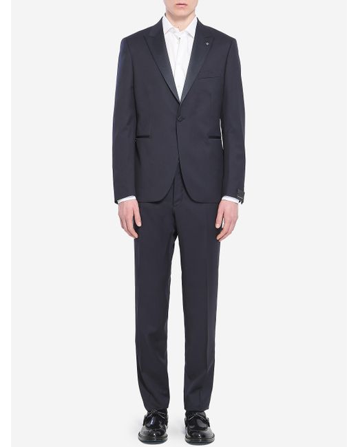 Tagliatore Blue Virgin Wool Twopiece Suit for men