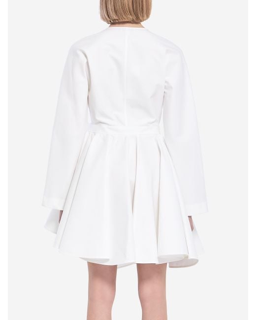 Alaïa White Short Asymmetric Dress