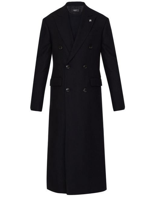 Amiri Black Double-breasted Coat for men
