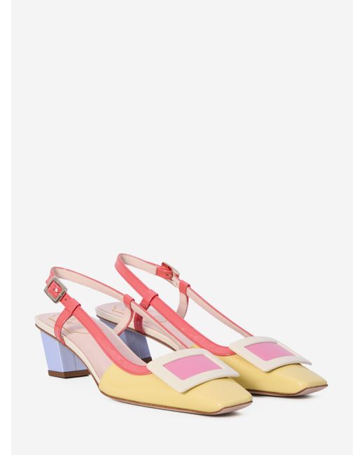 Dcollet Slingback Belle Vivier di Roger Vivier in Pink
