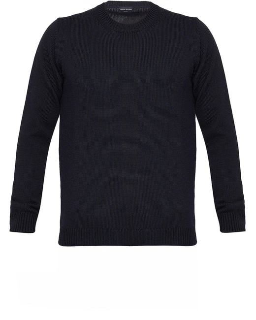 Roberto Collina Blue Merino Wool Sweater for men