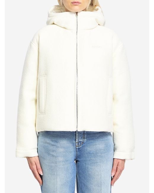 Gucci White Woolblend Bomber Jacket