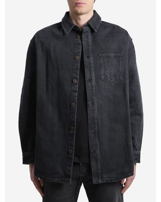 Loewe Black Anagram Denim Overshirt for men