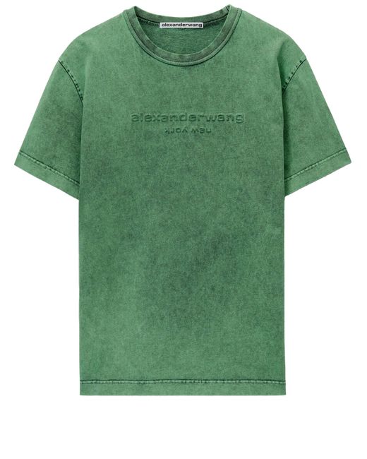 Alexander Wang Green Embossed Logo Tshirt
