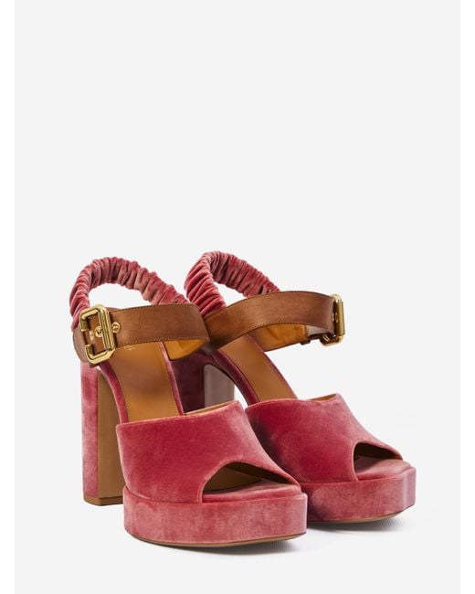 Chloé Pink Aria Sandals