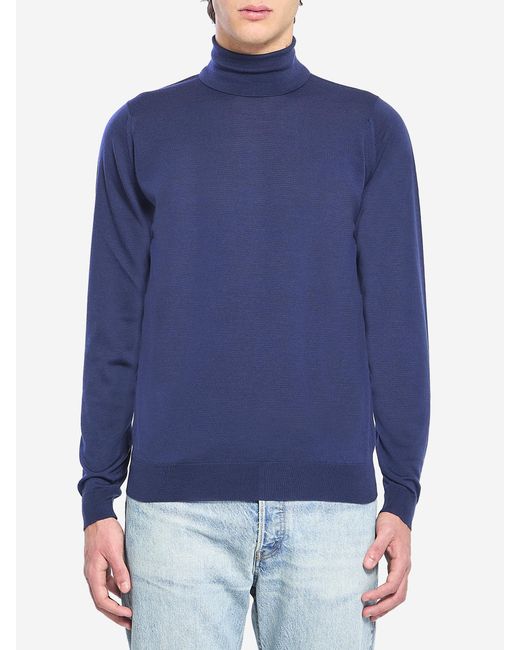 John Smedley Blue Cherwell Pullover for men