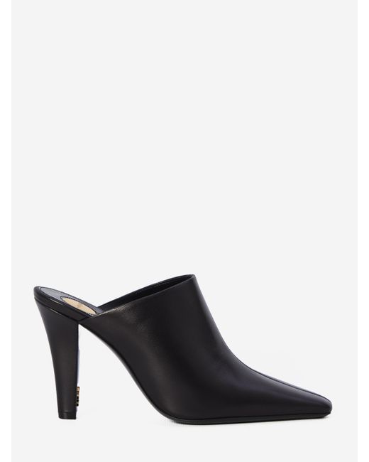 Saint Laurent Black Jill Mule Pumps