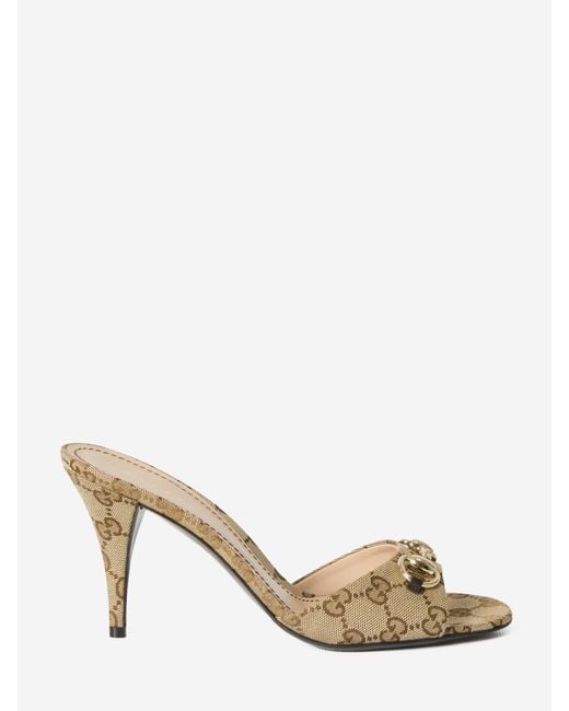 Gucci Natural Morsetto Sandals