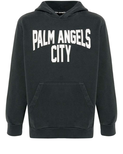 Felpa Pa City di Palm Angels in Black da Uomo