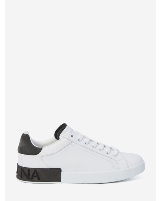 Dolce & Gabbana White Portofino Sports Shoes for men