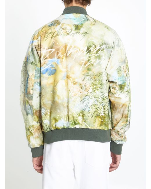 Balmain Multicolor Sky Print Reversible Bomber Jacket for men