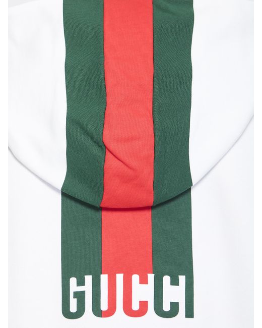 Felpa Web di Gucci in White da Uomo
