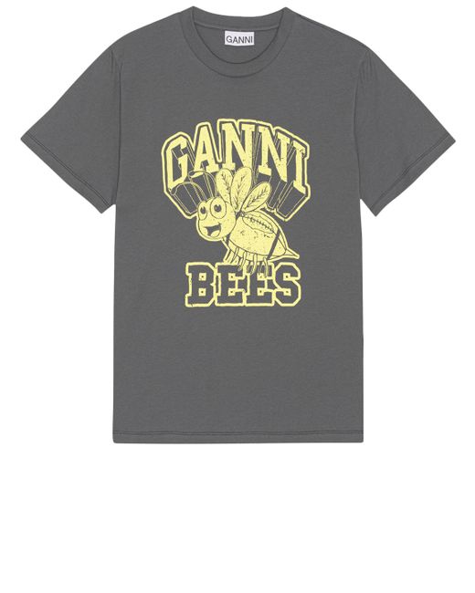 T-shirt bee di Ganni in Gray