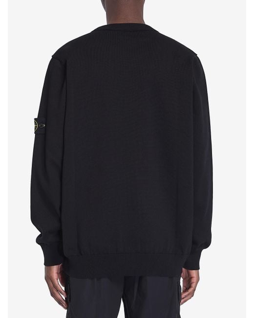 Stone Island Blue Crewneck Sweater for men