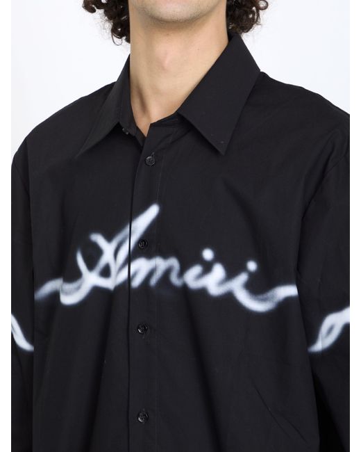 Amiri Black Smoke Cotton Shirt for men