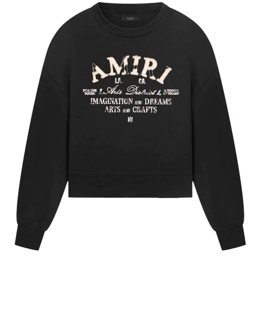 Amiri Black Distressed Arts District Sweatshirt for men