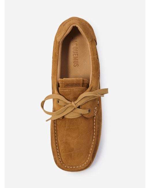Jacquemus Brown Le Batto Boat Shoes for men